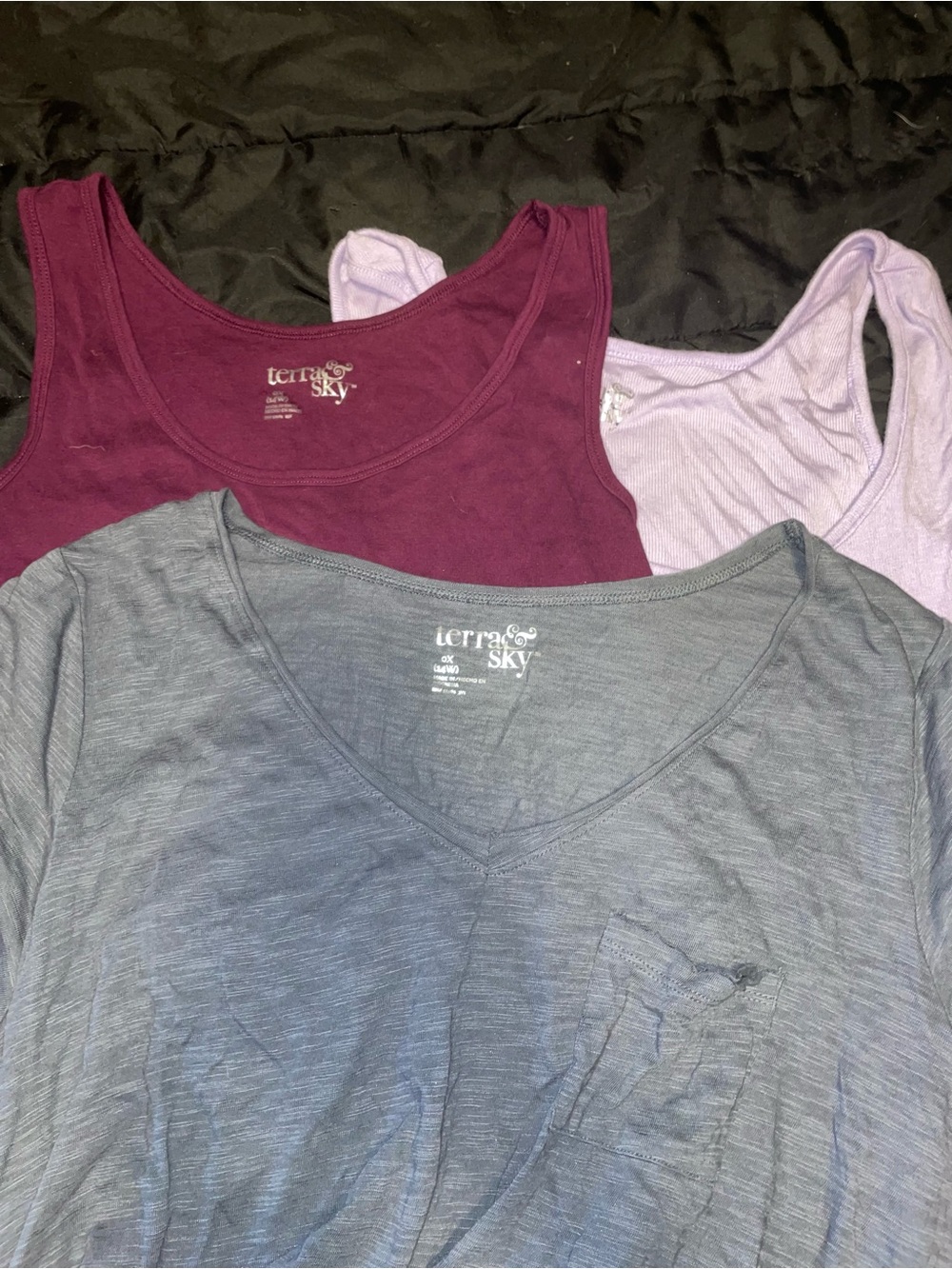 Terra & sky Women’s V-Neck shirt and Tank Top lot 0XL - Picture 2 of 4